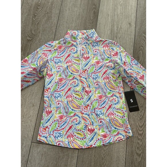 IBKUL Women's Long Sleeve Paisley Top - Multicolor - Picture 1 of 10